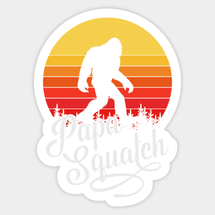 Papa Squatch, Funny Gift for Sasquatch Dad, Bigfoot Sci-Fi Cryptid Sticker